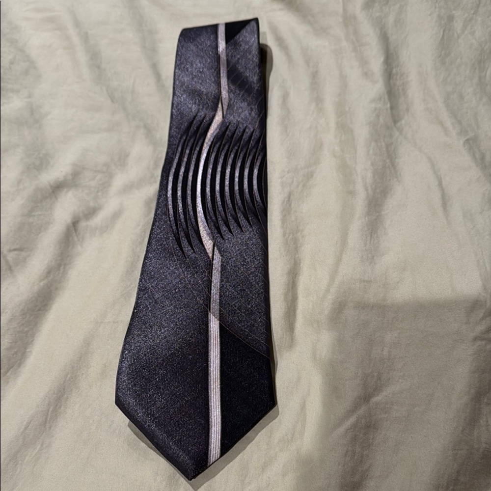 Elegant Black and Silver Men's Tie
